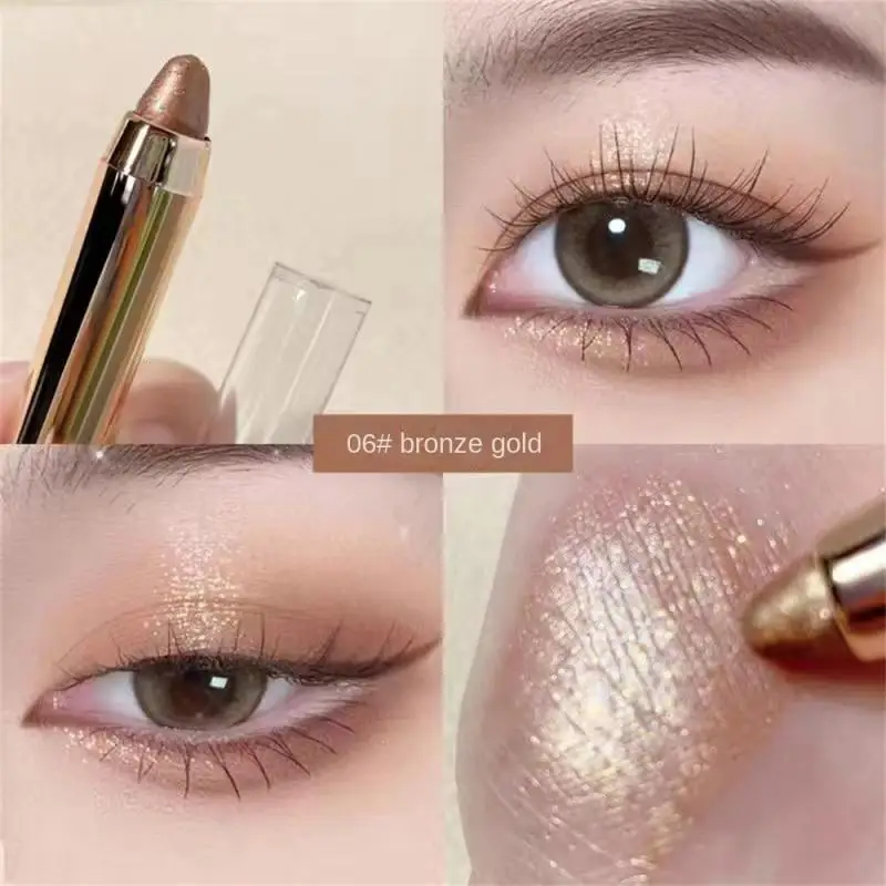 

1 Pcs Double-headed Eye Shadow Highlight Pen Makeup Lying Silkworm Pen Waterproof Lasting Non-blooming Eye Shadow Pen Cosmetics