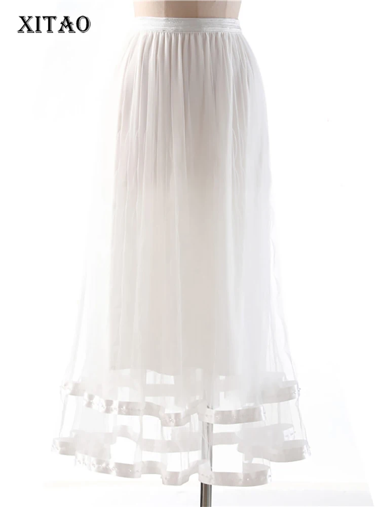 XITAO Mesh Skirt Fashion Solid Color Heavy Beaded Pleating Drape Big Swing 2022 Spring Minority Loose Casual Skirt WMD4784
XITAO Mesh Skirt Fashion Solid Color Heavy Beaded Pleating Drape Big Swing 2022 Spring Minority Loose Casual Skirt WMD4784