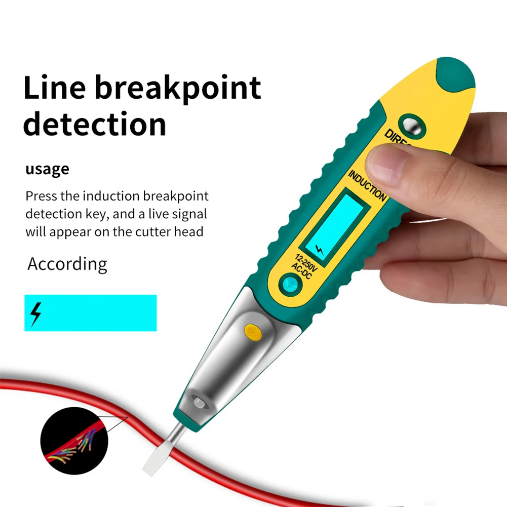 New Digital Test Pencil AC DC 12-250V Tester Electrical Screwdriver LCD Display Voltage Detector Test Pen Electrician Tools
New Digital Test Pencil AC DC 12-250V Tester Electrical Screwdriver LCD Display Voltage Detector Test Pen Electrician Tools