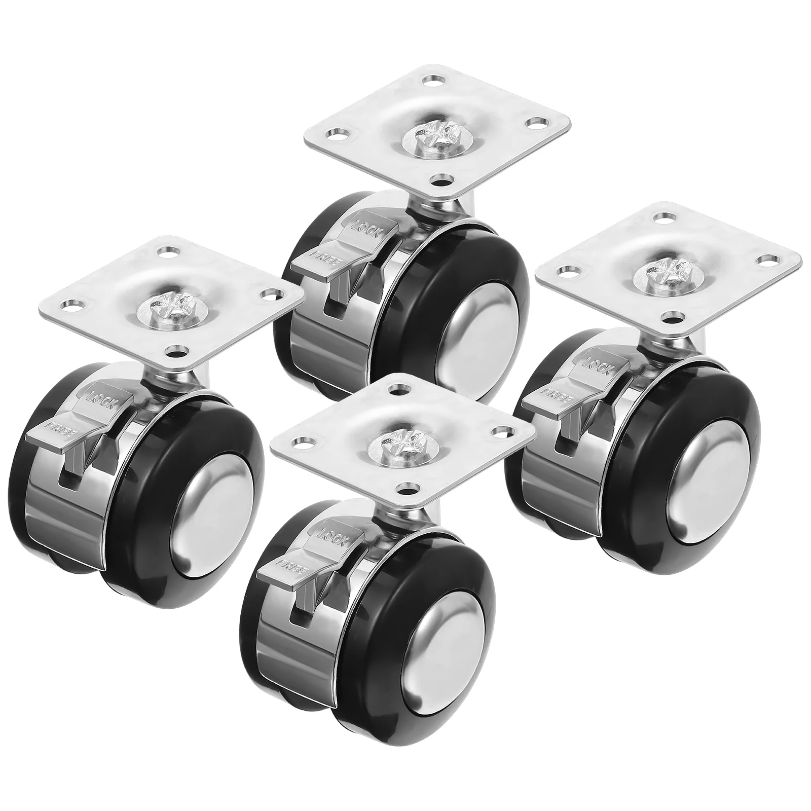 4 PCS Swivel Caster Wheels Casters Practical Chair Dolly 5X5CM Black Zinc Alloy Universal Work
4 PCS Swivel Caster Wheels Casters Practical Chair Dolly 5X5CM Black Zinc Alloy Universal Work