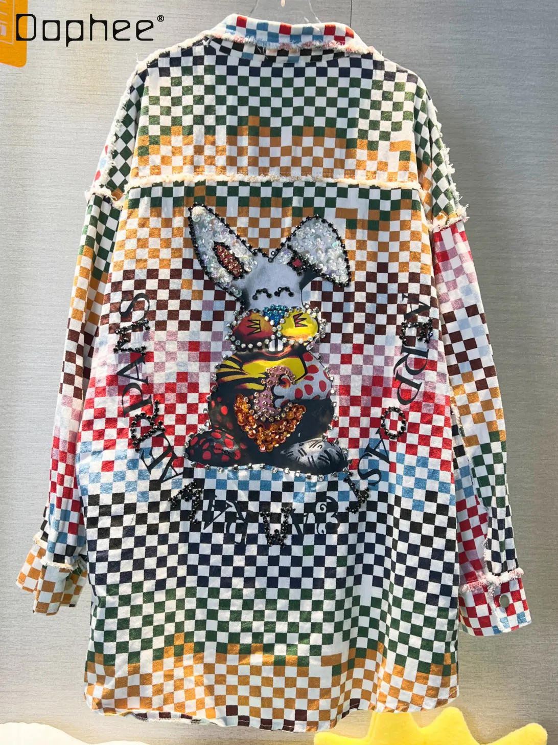 2022 Spring and Autumn New Fashion Cartoon Printed Plaid Rhinestone Denim Shirt Women's Loose Mid-Length Long Sleeve Jeans Coat
2022 Spring and Autumn New Fashion Cartoon Printed Plaid Rhinestone Denim Shirt Women's Loose Mid-Length Long Sleeve Jeans Coat