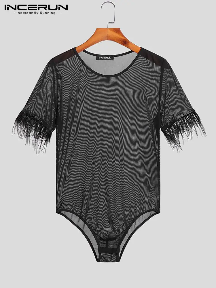INCERUN Men Bodysuits Pajamas Tassel Mesh See Through O-neck Short Sleeve Romper Homewear 2022 Sexy Men Bodysuit Underwear S-5XL
INCERUN Men Bodysuits Pajamas Tassel Mesh See Through O-neck Short Sleeve Romper Homewear 2022 Sexy Men Bodysuit Underwear S-5XL