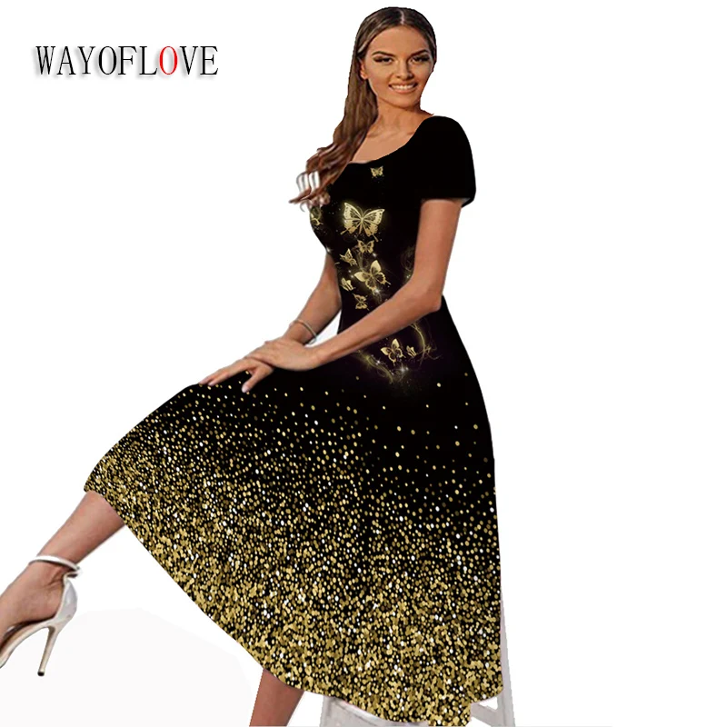 WAYOFLOVE Woman Black Long Summer Dress Party Elegant Short Sleeve Vestidos Square Collar Butterfly Printed Casual Beach Dresses
WAYOFLOVE Woman Black Long Summer Dress Party Elegant Short Sleeve Vestidos Square Collar Butterfly Printed Casual Beach Dresses
