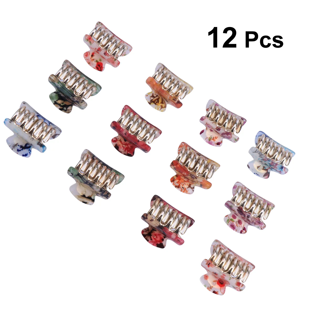 12pcs Floral Small Acrylic Hair Claw Clips Mini Hair Claw Hair Clamps for Girls lady
12pcs Floral Small Acrylic Hair Claw Clips Mini Hair Claw Hair Clamps for Girls lady