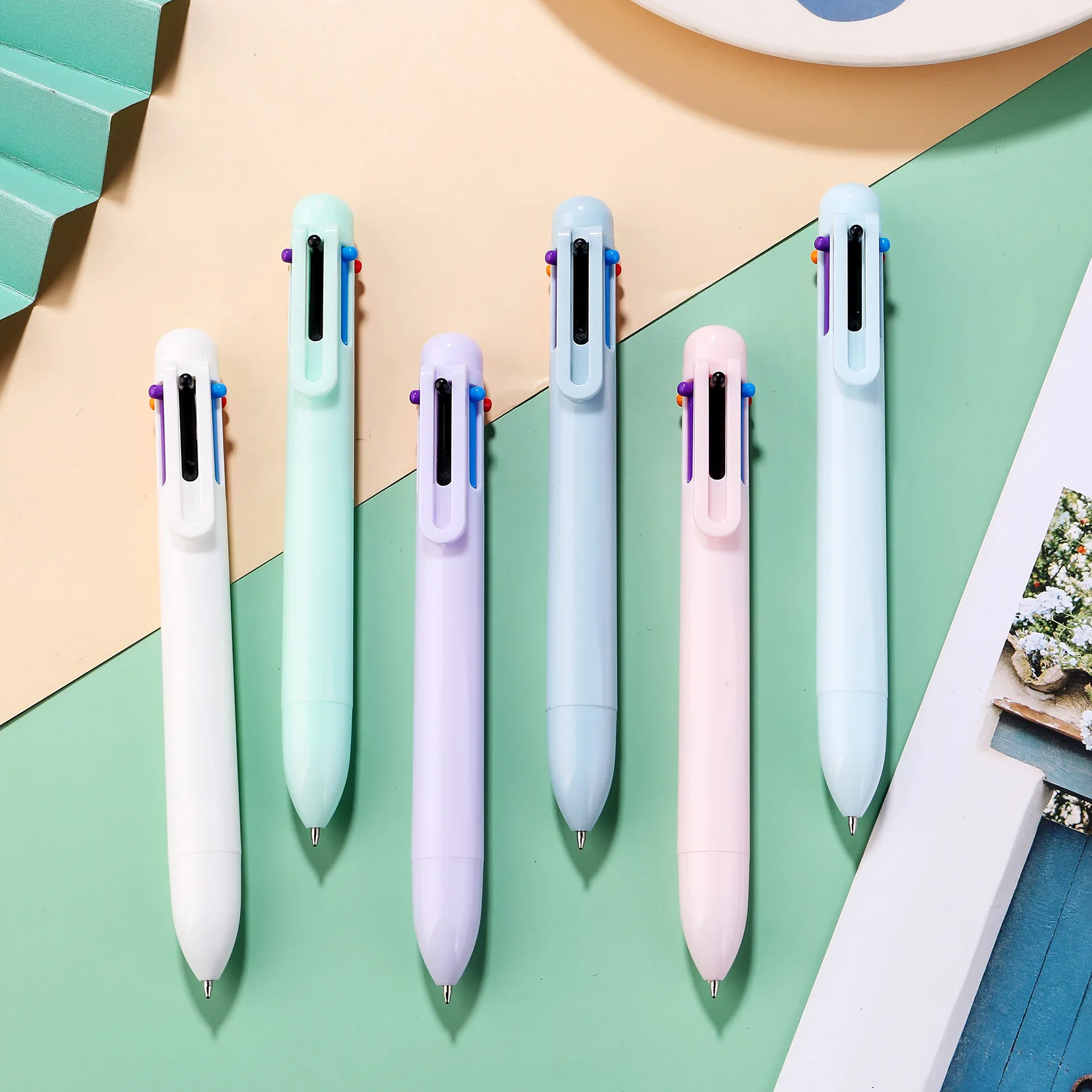 12PCS 0.5mm Macaron 6 Color Ball Point Pen Solid Color Pen Students Multicolor Oil Pen Girl Heart Color Notebook Pen
12PCS 0.5mm Macaron 6 Color Ball Point Pen Solid Color Pen Students Multicolor Oil Pen Girl Heart Color Notebook Pen