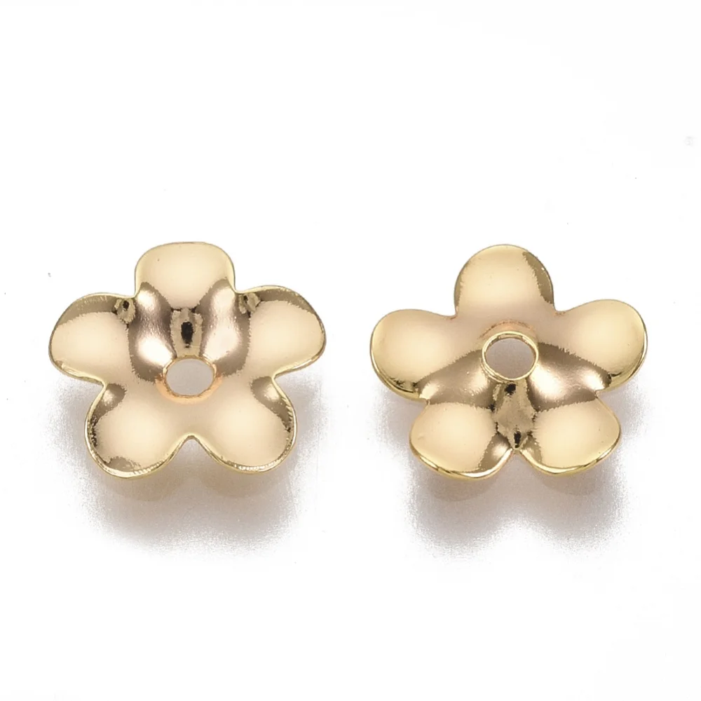 5pcs Brass Bead Caps Nickel Free 5-Petal Flower Real 18K Gold Plated 8.5x9x1.5mm Hole: 1.4mm
5pcs Brass Bead Caps Nickel Free 5-Petal Flower Real 18K Gold Plated 8.5x9x1.5mm Hole: 1.4mm