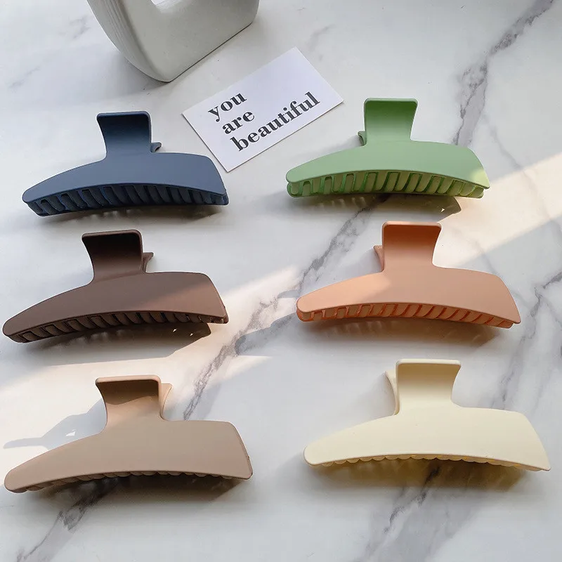 Triangle Frosted Plastic Hair Claw For Women Girls Back Head Hair Clip Shark Clips Large Size Hairpin Crab Barrettes Hair Access
Triangle Frosted Plastic Hair Claw For Women Girls Back Head Hair Clip Shark Clips Large Size Hairpin Crab Barrettes Hair Access