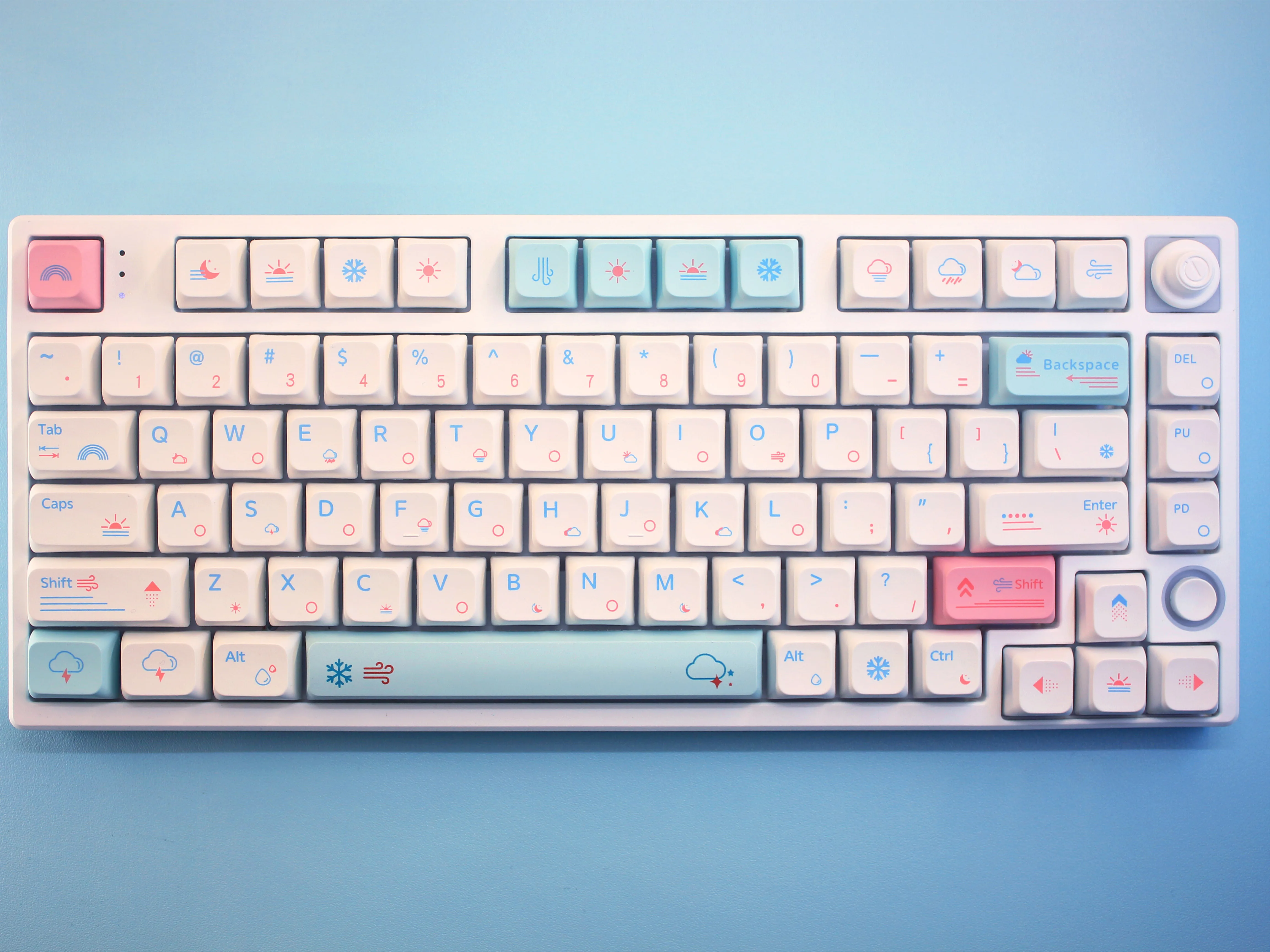Cute Weather Keycaps PBT DYE-SUB XDA Profile 135Keys GMK Clong Double Shot suitable for MX Switch Mechanical Custom Keyboard
Cute Weather Keycaps PBT DYE-SUB XDA Profile 135Keys GMK Clong Double Shot suitable for MX Switch Mechanical Custom Keyboard