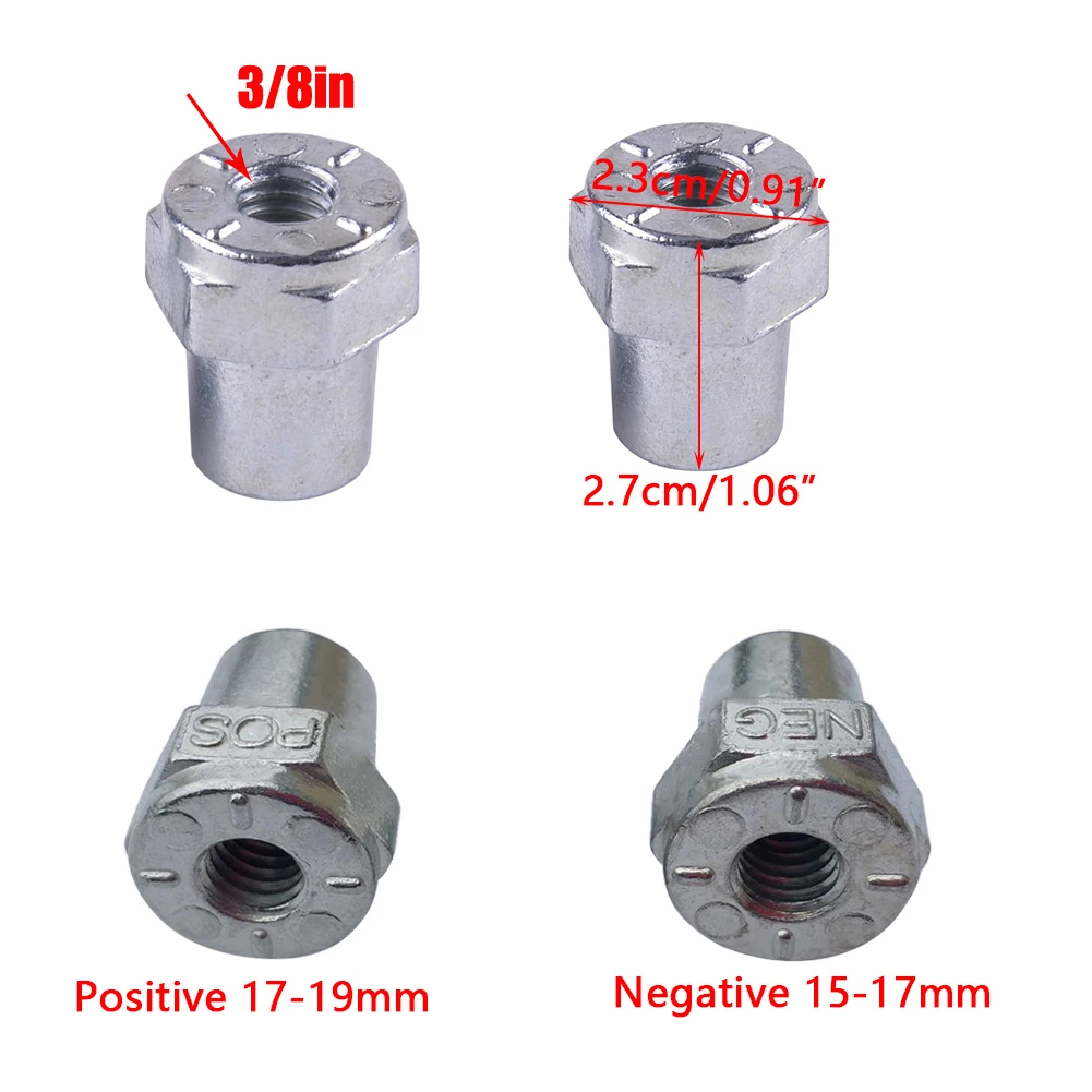 2 PCS Car Battery Terminal Car Alloy Positive+Negative Battery Top Post Terminal Adapter Converter 3/8 Zinc Alloy Car Accessorie
2 PCS Car Battery Terminal Car Alloy Positive+Negative Battery Top Post Terminal Adapter Converter 3/8 Zinc Alloy Car Accessorie