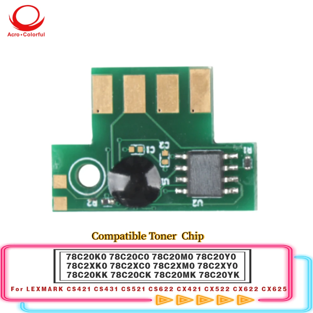 Совместимый тонерный чип 78C20K0 78C20C0 78C20M0 78C20Y0 для LEXMARK CS421 CS431 CS521 CS622 CX421 CX522 CX622 CX625
Совместимый тонерный чип 78C20K0 78C20C0 78C20M0 78C20Y0 для LEXMARK CS421 CS431 CS521 CS622 CX421 CX522 CX622 CX625