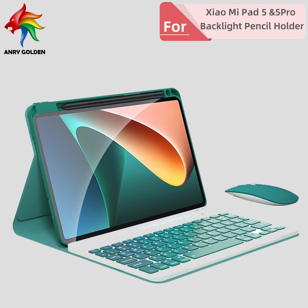 Bluetooth Keyboard Case for Xiaomi Pad 5 Mipad 5 Pro Backlight Led Keyboard Funda for Xiaomi 5 with Pencil Holder Magnetic Cover
Bluetooth Keyboard Case for Xiaomi Pad 5 Mipad 5 Pro Backlight Led Keyboard Funda for Xiaomi 5 with Pencil Holder Magnetic Cover