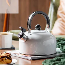 3L Kettle Teapot Coffee European and American Kitchenware Flat Bottom Whistle Kettle Suitable for Induction Cooker Gas Stove
