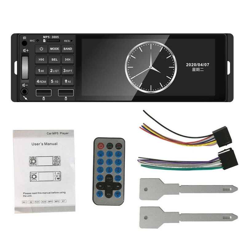 1 Din Car MP5 Receiver 5.1 Inch Car Radio Color Light 12V USB AUX Support Bluetooth Hands-Free for Car Without Camera
1 Din Car MP5 Receiver 5.1 Inch Car Radio Color Light 12V USB AUX Support Bluetooth Hands-Free for Car Without Camera