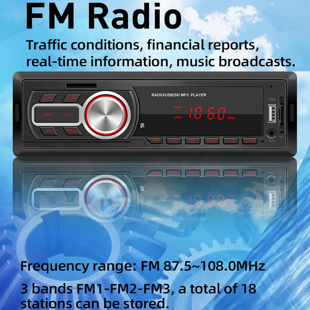 Автомобильный MP3-плеер B4C6, Универсальный FM-радиоприемник с поддержкой Bluetooth, TF-карт и U-диска, 12 В
Автомобильный MP3-плеер B4C6, Универсальный FM-радиоприемник с поддержкой Bluetooth, TF-карт и U-диска, 12 В