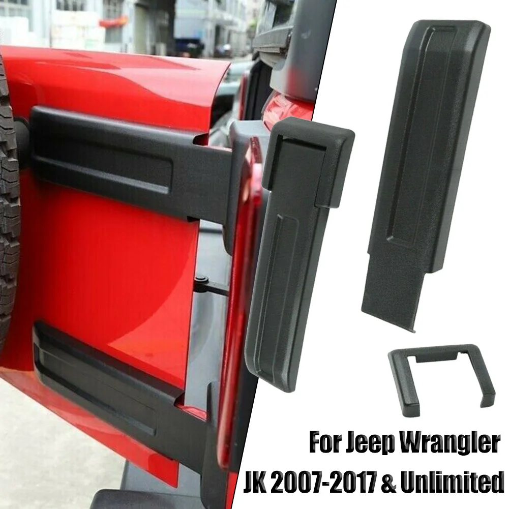 

2PCS Upper Lower Tail Gate Hinge Cover For Jeep Wrangler JK JKU Sport Rubicon Sahara X (NOT FOR 2018 JL) 2007-2018