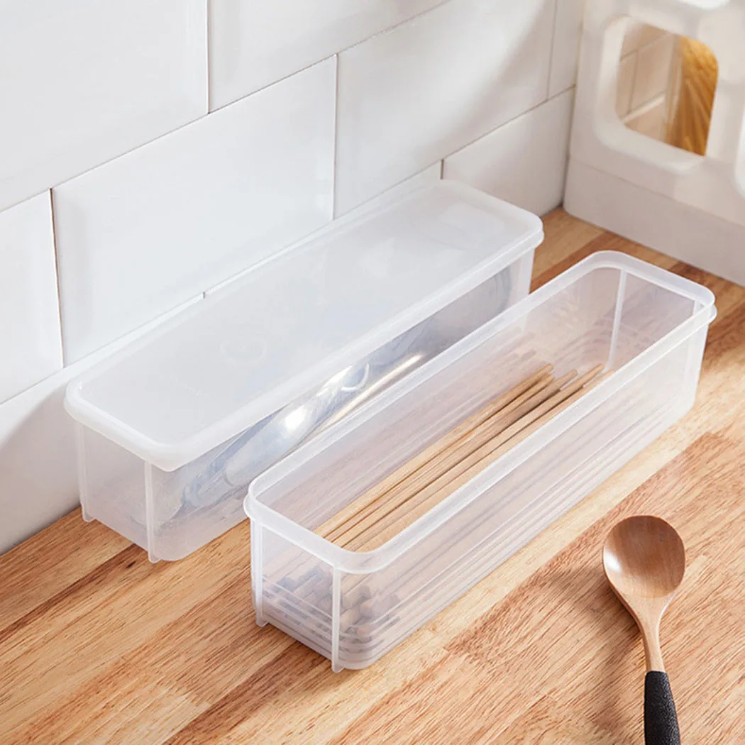 

Moisture-Proof Household Noodle Translucent Storage Box Spaghetti Food Container With Cover Fresh-keeping Box Kitchen Storage