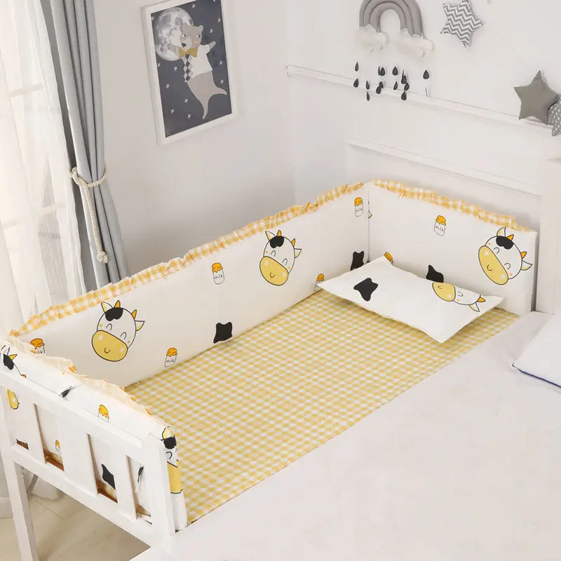 Splicing Crib Bumper Four Seasons Cotton Child Thicken Anti-collision Bumper Comfortable Soft Cartoon Style Baby Bedding 5 Sets
Splicing Crib Bumper Four Seasons Cotton Child Thicken Anti-collision Bumper Comfortable Soft Cartoon Style Baby Bedding 5 Sets
