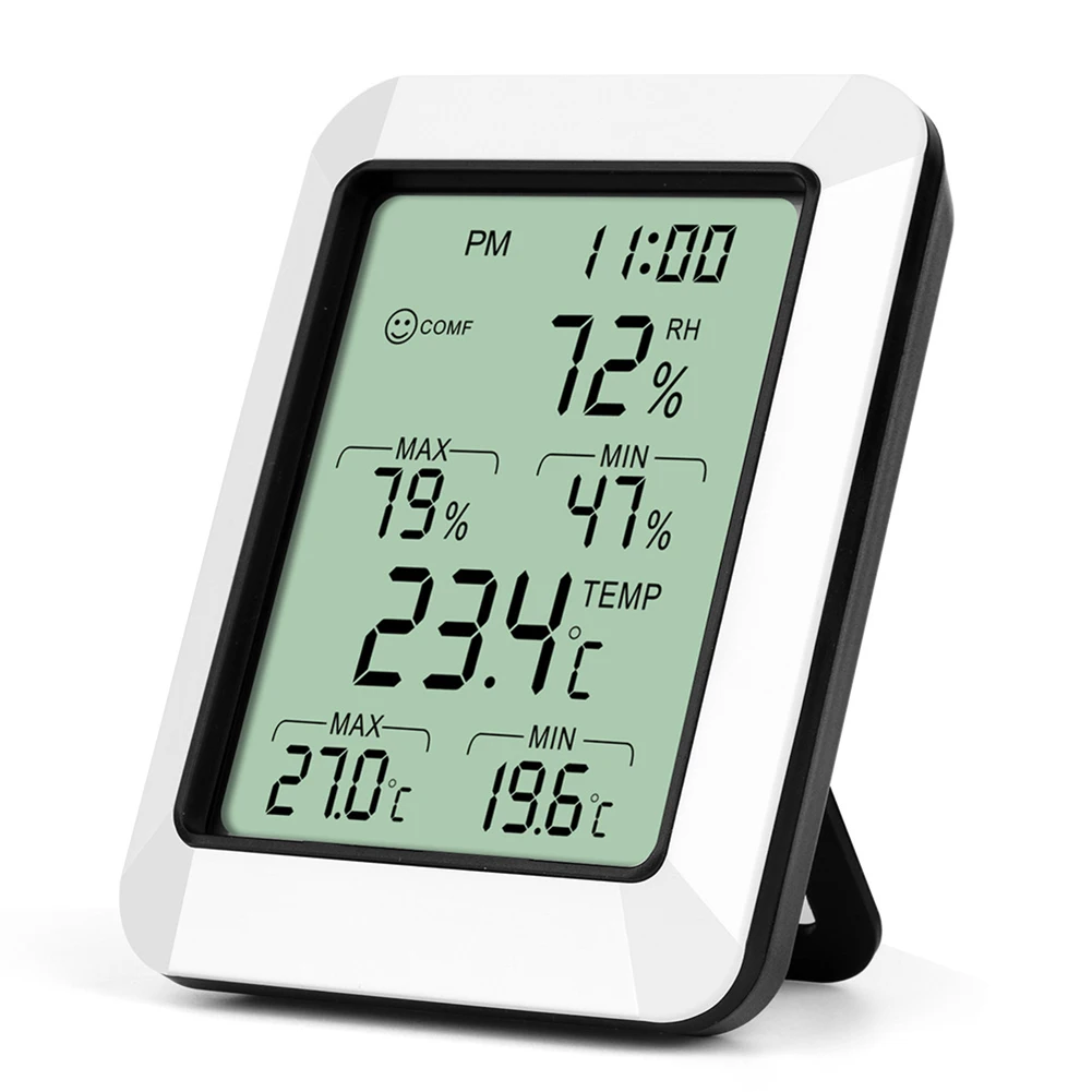 RZ820 Digital Thermometer Hygrometer Room Indoor Temperature Monitor Hygrometer Weather Station Clock LCD Electronic Thermometer
RZ820 Digital Thermometer Hygrometer Room Indoor Temperature Monitor Hygrometer Weather Station Clock LCD Electronic Thermometer