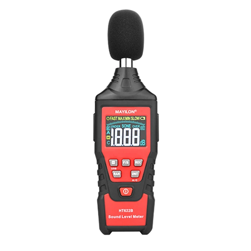 MAYILON HT622B Digital 30DB-130DB LCD Display Voice Tester Noise Sound Level Meter Sound Detector
MAYILON HT622B Digital 30DB-130DB LCD Display Voice Tester Noise Sound Level Meter Sound Detector