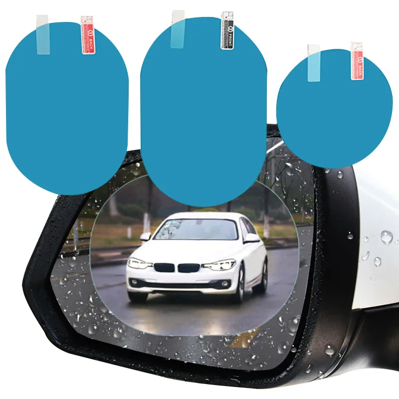 

2 Pcs Car Sticker Rainproof Film For Car Rearview Mirror Car Rearview Mirror Rain Film Clear Sight In Rainy Days Car Film