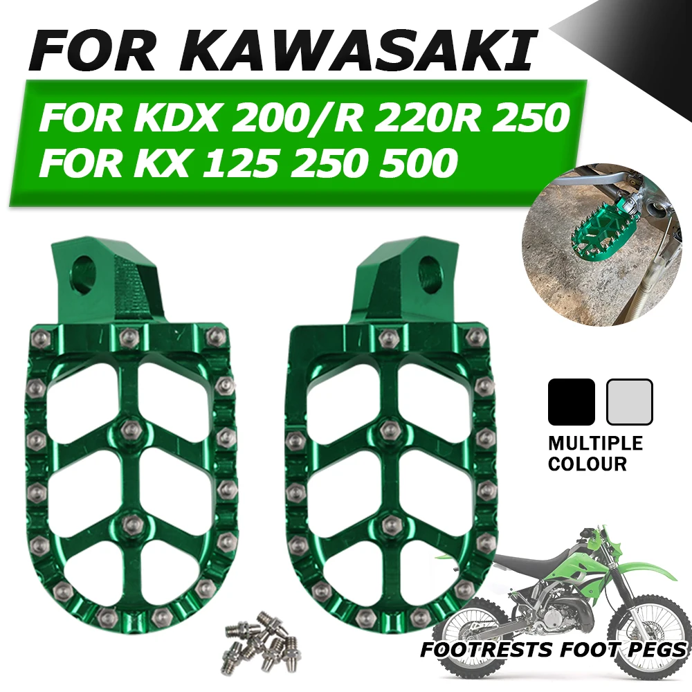 

Motorcycle Footrests Footpegs Foot Rests Pegs Pedals For Kawasaki KDX200 KDX220R KDX250 KDX 200 KDX 220 R 250 KX125 KX250 KX500