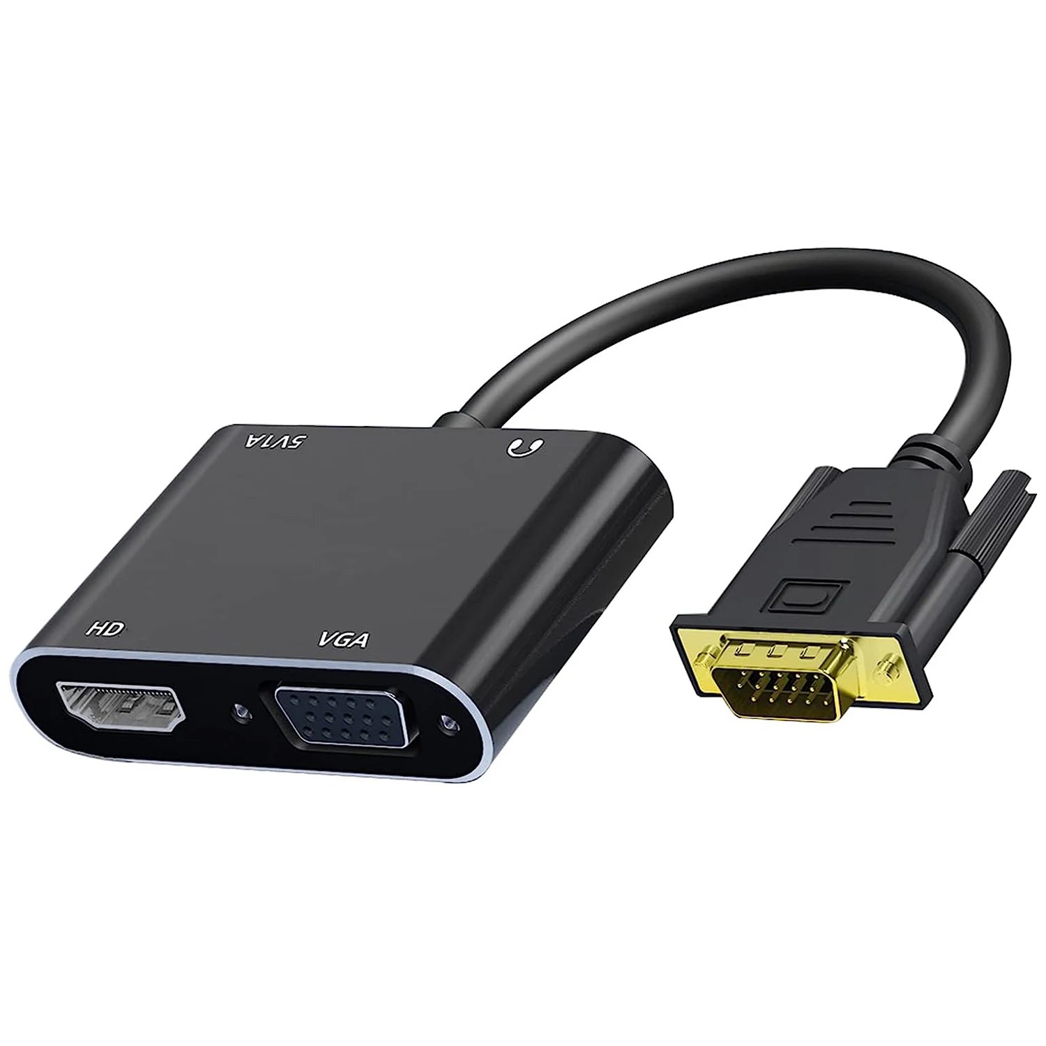 VGA to HD VGA Dual Display Adapter 1080P Converter Splitter (1 in 2 Out) with 3.5mm Jack Audio Cable and USB Power Cable for PC
VGA to HD VGA Dual Display Adapter 1080P Converter Splitter (1 in 2 Out) with 3.5mm Jack Audio Cable and USB Power Cable for PC