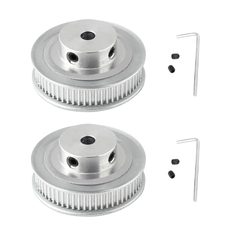

2Pcs GT2 Synchronous Wheel, Aluminum 60 Teeth 2GT Timing Belt Pulley 5Mm Bore Timing Pulleys For 3D Printer