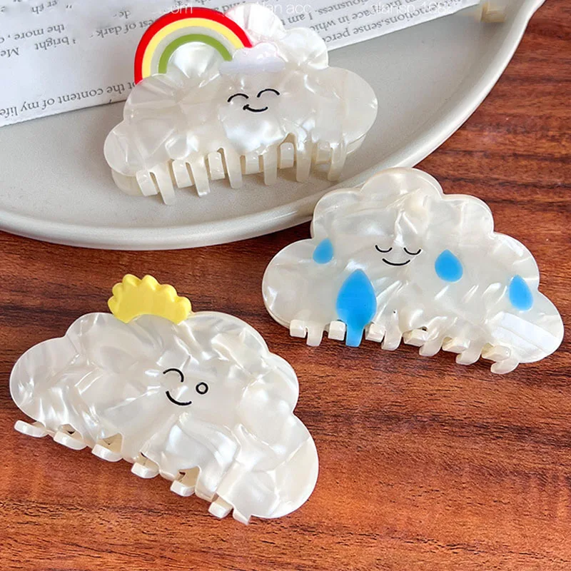 Cute Cloud Hair Claw Acetate Claw Clip Personality Crab Hair Clip Popular Hair Catches Hair Accessories for Women
Cute Cloud Hair Claw Acetate Claw Clip Personality Crab Hair Clip Popular Hair Catches Hair Accessories for Women