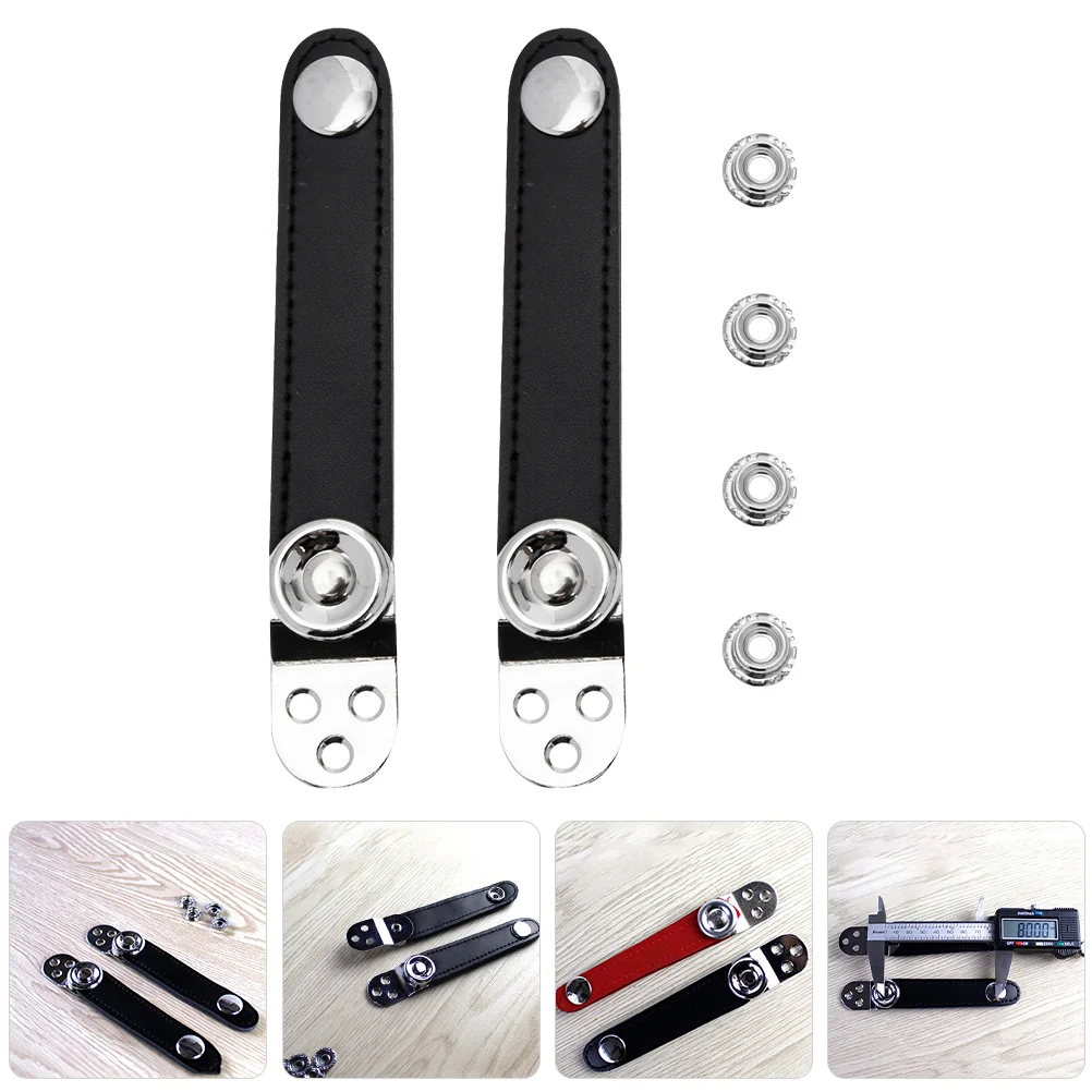 

2 Pcs Accordion Bass Bellows Straps Accessory Buckle Belt Harness Steel Buckles Button Instruments