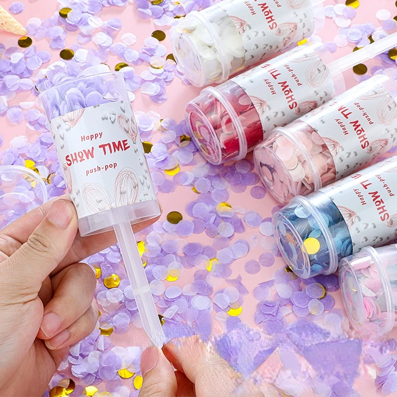 1Pcs Children's Holiday Pusher Car Wedding Party Birthday Spraying Decoration Canister Colorful Paper Scrap Atmosphere Props
1Pcs Children's Holiday Pusher Car Wedding Party Birthday Spraying Decoration Canister Colorful Paper Scrap Atmosphere Props