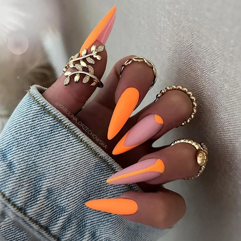 24pcs Matte Bright Orange Almond Press On Nails Round Head False Nail Manicure Frosted Fake Nail Tips Finger Nail Art Full Cove
24pcs Matte Bright Orange Almond Press On Nails Round Head False Nail Manicure Frosted Fake Nail Tips Finger Nail Art Full Cove