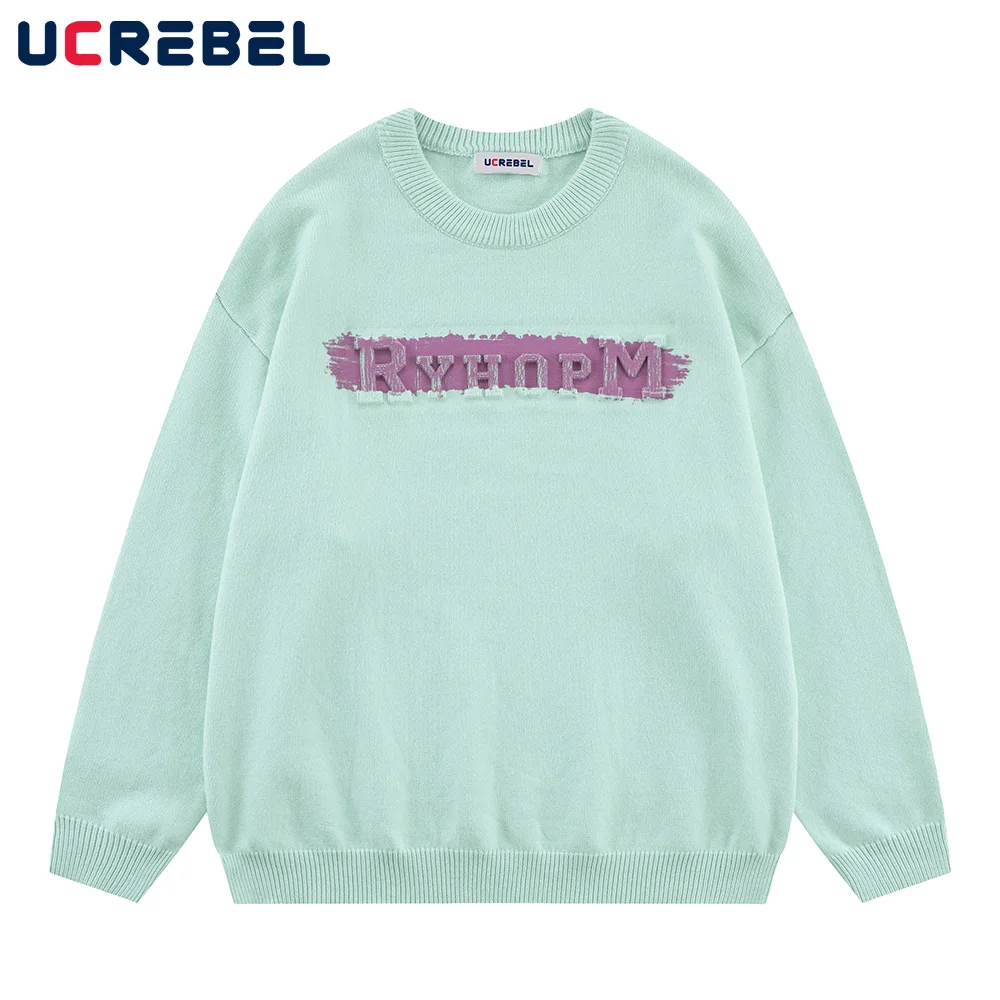 Letter Three-dimensional Print Pullover Mens Streetwear Dome Loose Knitted Sweater Autumn Long Sleeve Shoulder Drop Sweater Men
Letter Three-dimensional Print Pullover Mens Streetwear Dome Loose Knitted Sweater Autumn Long Sleeve Shoulder Drop Sweater Men