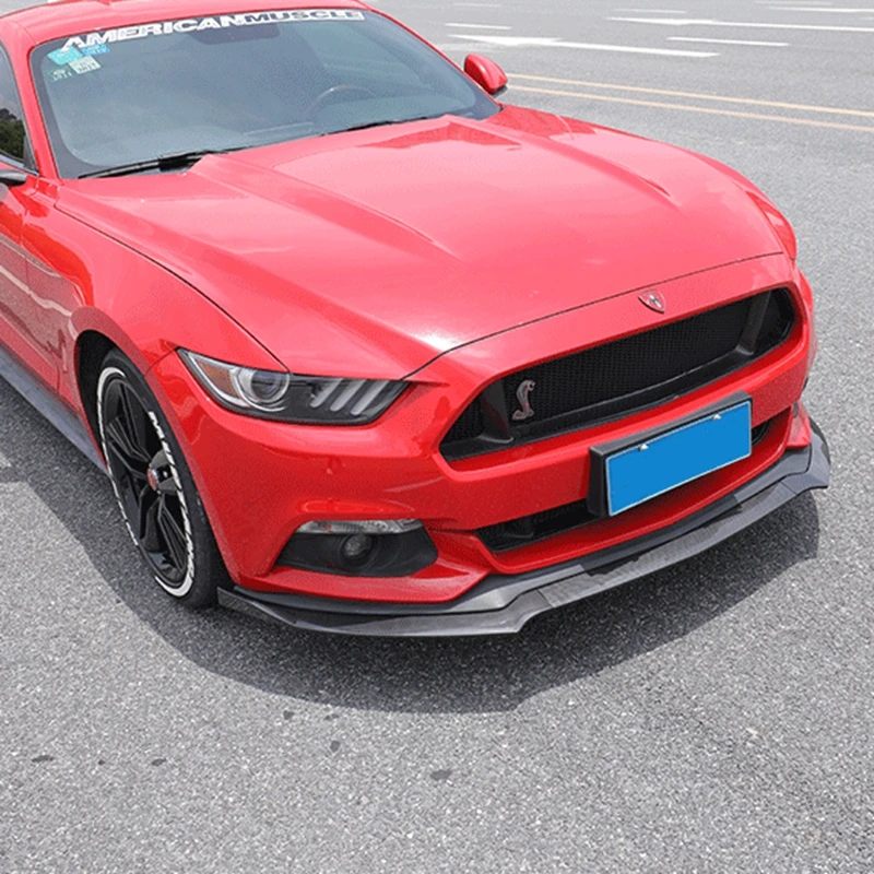 Передний бампер спойлер сплиттеры для Ford Mustang 2015-2017 Jc Style Pp матовый черный