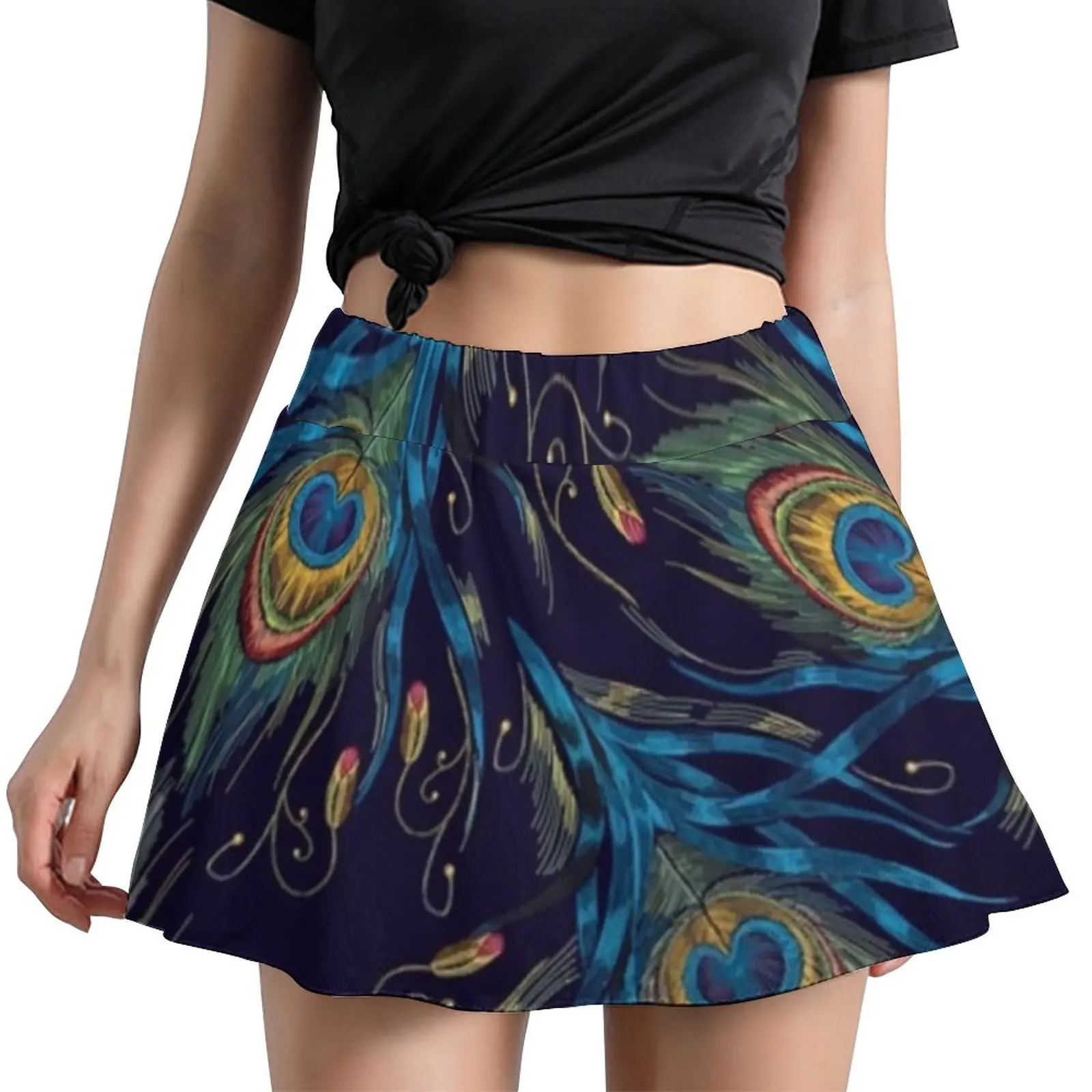 Tails Of Peacocks A-line Skirt Ladies Peacock Art Print Kawaii Mini Skirts High Waist Print Street Fashion Casual Skirt Big Size
Tails Of Peacocks A-line Skirt Ladies Peacock Art Print Kawaii Mini Skirts High Waist Print Street Fashion Casual Skirt Big Size