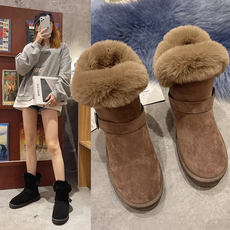 Snow boots women's 2021 autumn and winter new women's shoes belt buckle plus velvet warm short boots trend uggs
Snow boots women's 2021 autumn and winter new women's shoes belt buckle plus velvet warm short boots trend uggs