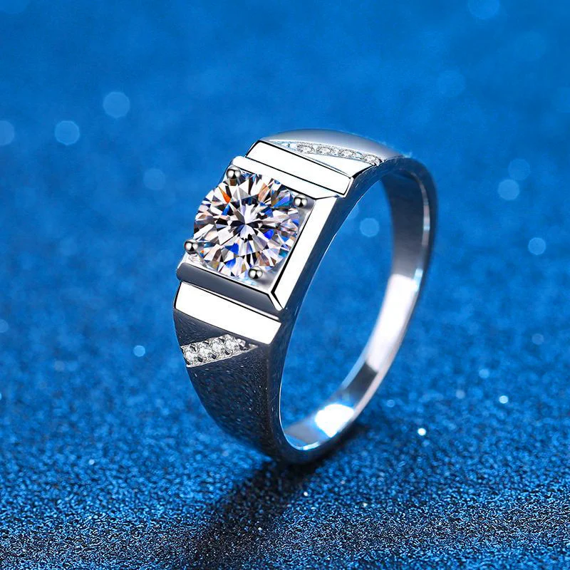 Moissanite Ring for Men 2 CT Sterling Silver Square Ring Luxury Men's Ring Diamonds Engagement Ring Male Jewelry Ornament Gift 
Moissanite Ring for Men 2 CT Sterling Silver Square Ring Luxury Men's Ring Diamonds Engagement Ring Male Jewelry Ornament Gift