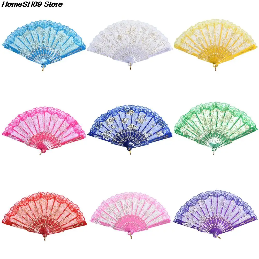 9 Colors Lace Spanish Fabric Silk Folding Hand Held Dance Fans Flower Party Wedding Prom Dancing Summer Fan Accessories
9 Colors Lace Spanish Fabric Silk Folding Hand Held Dance Fans Flower Party Wedding Prom Dancing Summer Fan Accessories
