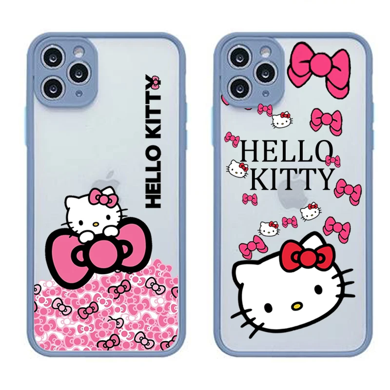 Cute cartoon Hello Kitty Phone Case For iphone 13 12 11 Pro Max Mini XS 8 7 Plus X SE 2020 XR Matte Transparent Light gray Cover
Cute cartoon Hello Kitty Phone Case For iphone 13 12 11 Pro Max Mini XS 8 7 Plus X SE 2020 XR Matte Transparent Light gray Cover