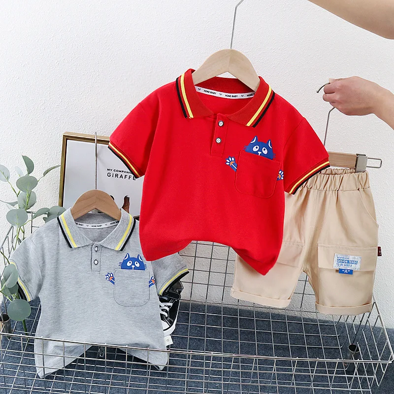 2023 New Summer Child Clothes Sets Short Sleeve Turn-down Collar Print Car Red 2 Piece Sets Designer Boys Clothes Sets 12M-5T
2023 New Summer Child Clothes Sets Short Sleeve Turn-down Collar Print Car Red 2 Piece Sets Designer Boys Clothes Sets 12M-5T