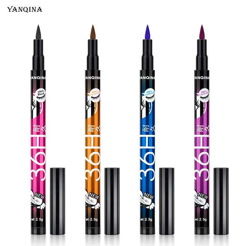 

Black Liquid Eyeliner Waterproof Eyeliner Pencil 36H Long-Lasting Liquid Eye Liner Pen Quick-Dry No Blooming Cosmetics Tool