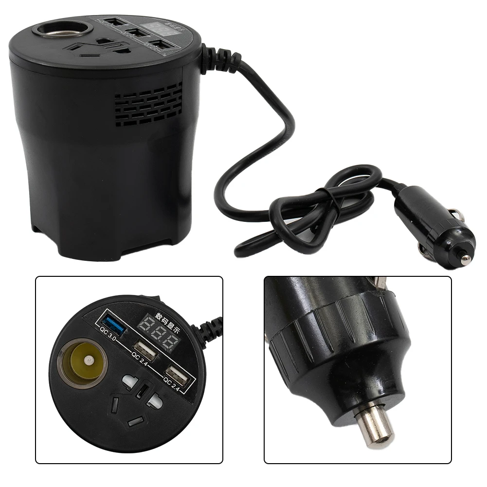 Car Power Inverter 12V/24V 150W 12V To 220V LED Display Digital Voltage Transformer 3USB Outputs Inverter Electronic Accessories
Car Power Inverter 12V/24V 150W 12V To 220V LED Display Digital Voltage Transformer 3USB Outputs Inverter Electronic Accessories