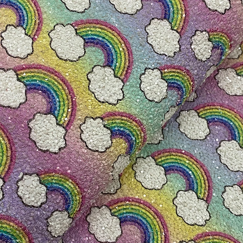 30*135CM Chunky Glitter Faux Leather Sheets Rainbow Vinyl Fabric for Bows Crafts Bags Sewing DIY Materials Sequin Leatherette
30*135CM Chunky Glitter Faux Leather Sheets Rainbow Vinyl Fabric for Bows Crafts Bags Sewing DIY Materials Sequin Leatherette