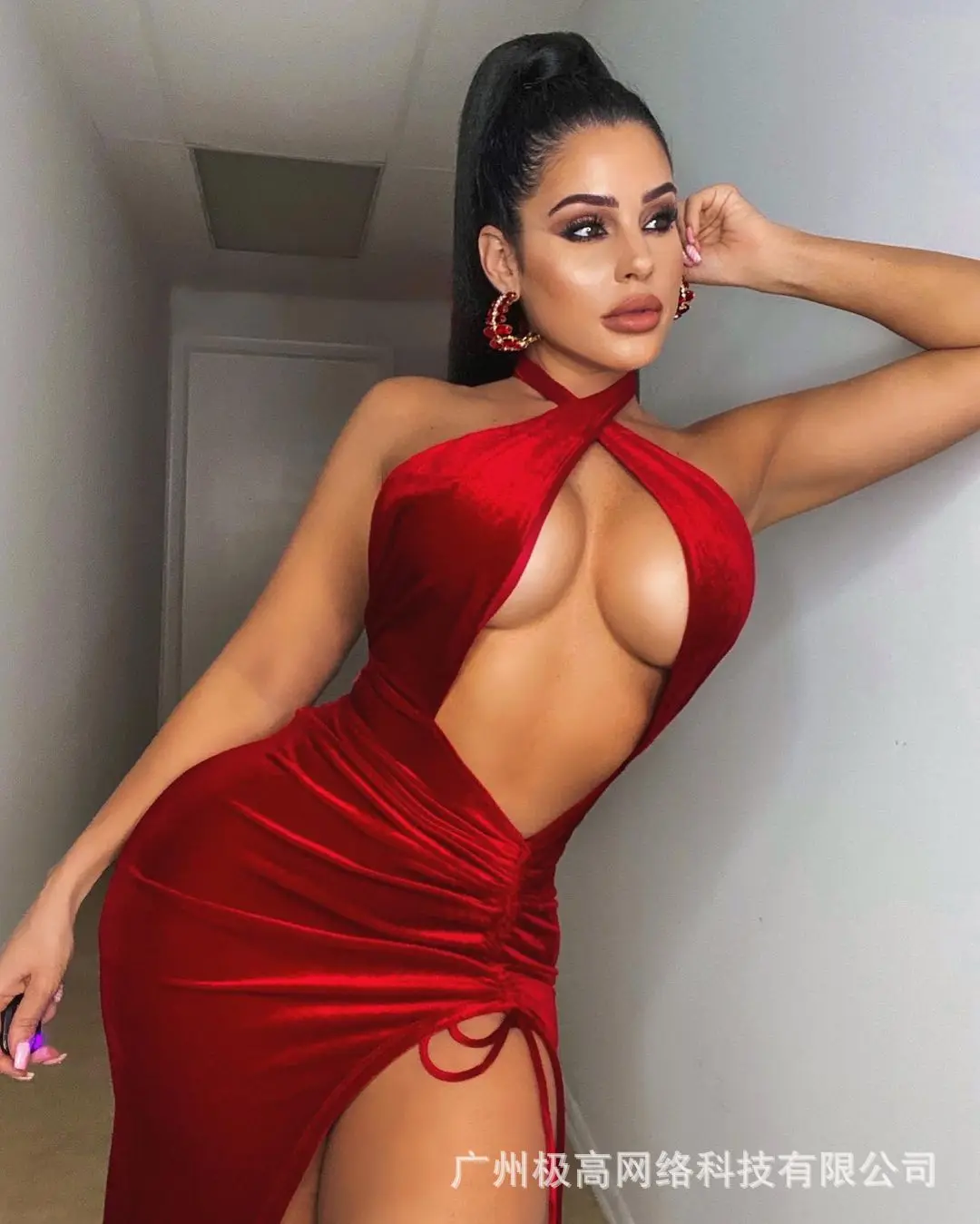 Women Dress Sexy Solid Color Mini Red Slim Skinny Evening Party Halter Neck Hollow Out Cutout Drawstring Ruched Slit Dress
Women Dress Sexy Solid Color Mini Red Slim Skinny Evening Party Halter Neck Hollow Out Cutout Drawstring Ruched Slit Dress