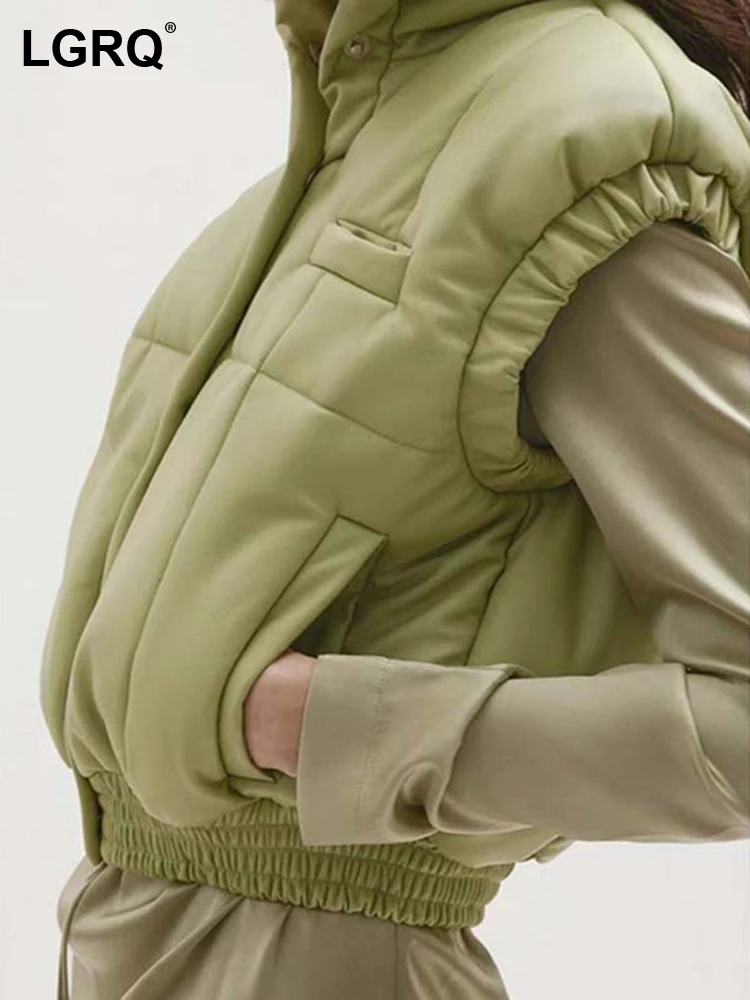 LGRQ Fashion Women's Cotton-padded Coat Vests New Stand Collar Loose Single Breasted Leather Jackets Female Winter 2023 19J1772
LGRQ Fashion Women's Cotton-padded Coat Vests New Stand Collar Loose Single Breasted Leather Jackets Female Winter 2023 19J1772