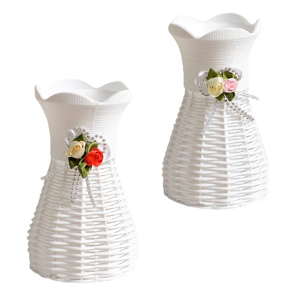 2pcs Flower Container Decor Wedding Vase Plastic Vase Household Plastic Ornament for Home Flower Office
2pcs Flower Container Decor Wedding Vase Plastic Vase Household Plastic Ornament for Home Flower Office