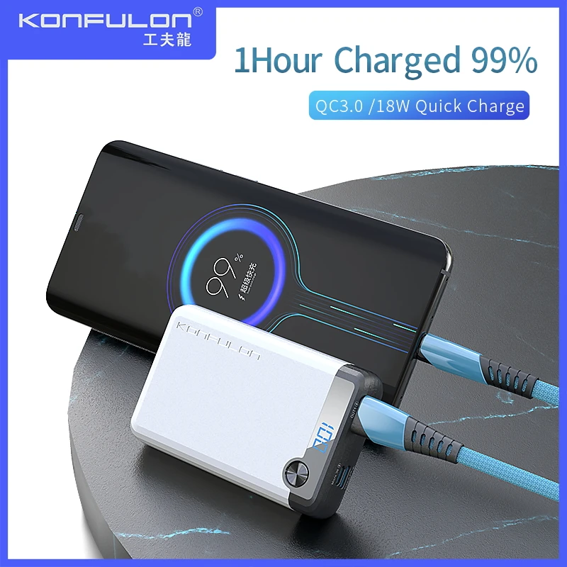 KONFULON MIni Power Bank 10000mAh Powerful QC3.0 18W LCD Display Portable External Battery Fast Charger for iPhone13 14 Xiaomi
KONFULON MIni Power Bank 10000mAh Powerful QC3.0 18W LCD Display Portable External Battery Fast Charger for iPhone13 14 Xiaomi