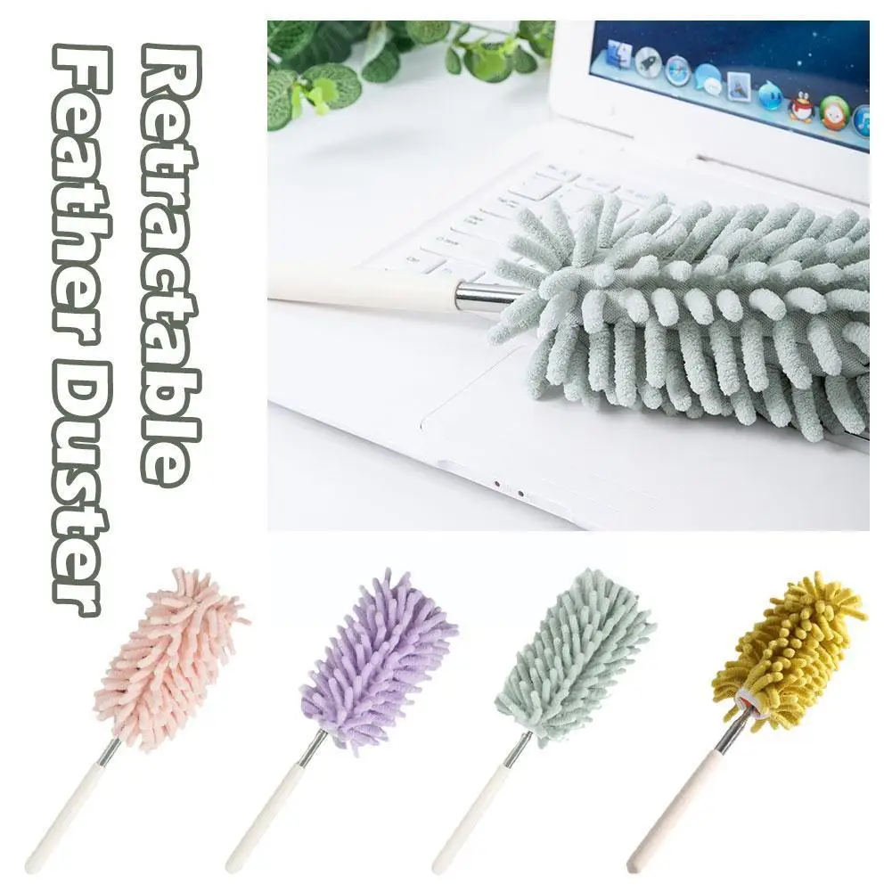 

Retractable Dust Brush Household For Roof Wall Sweeping Nordic Style Multipurpose Chicken Feather Duster V3u6