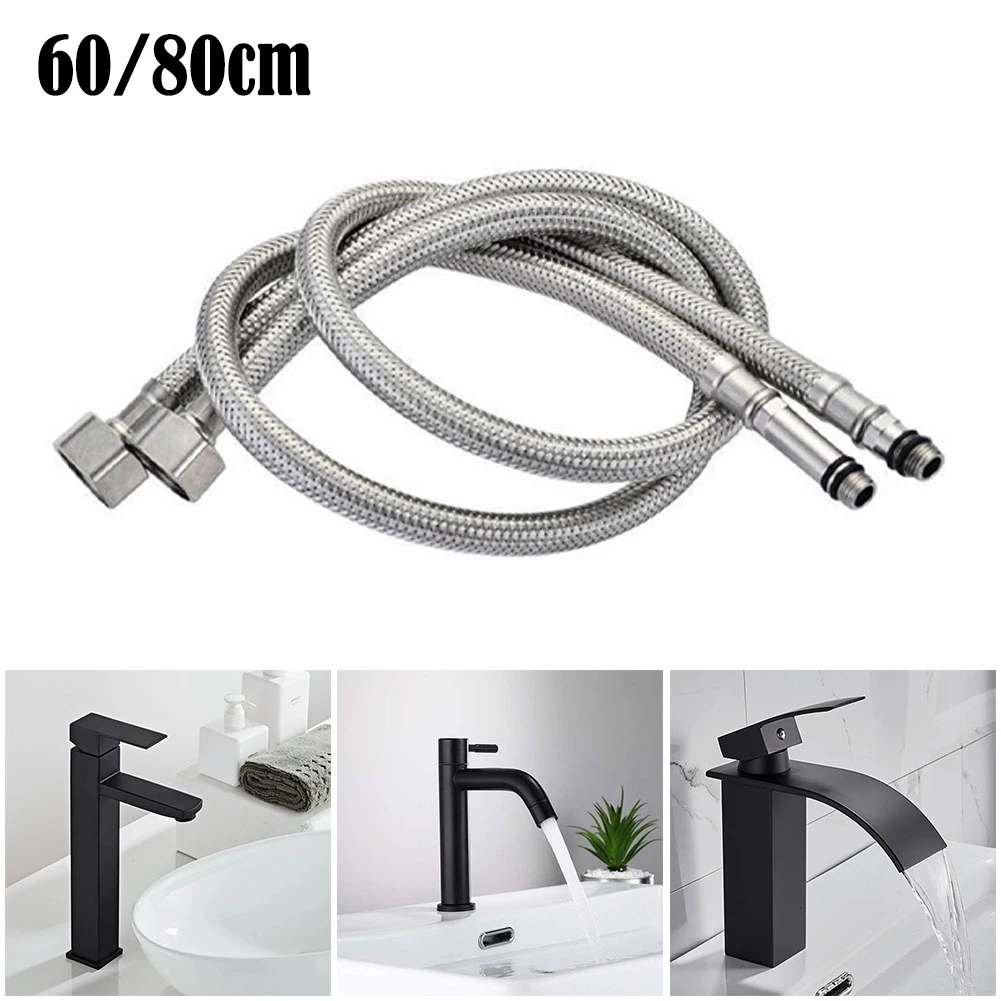 2pcs 60/80cm 304 Stainless Steel Hose Flexible Hot And Cold Mixer Water Tube Hose Pipe Standard UK 1/2” BSP Fitting Tools
2pcs 60/80cm 304 Stainless Steel Hose Flexible Hot And Cold Mixer Water Tube Hose Pipe Standard UK 1/2” BSP Fitting Tools