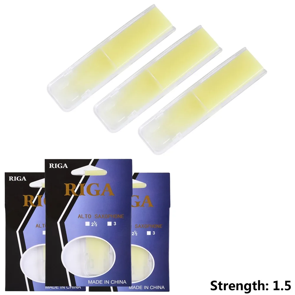 3-Pack Alto Saxophone Resin Synthesis Reeds Strength 1.5 2.0 2.5 Musical Instrument Accessories Accurate Cut Protective Cover
3-Pack Alto Saxophone Resin Synthesis Reeds Strength 1.5 2.0 2.5 Musical Instrument Accessories Accurate Cut Protective Cover