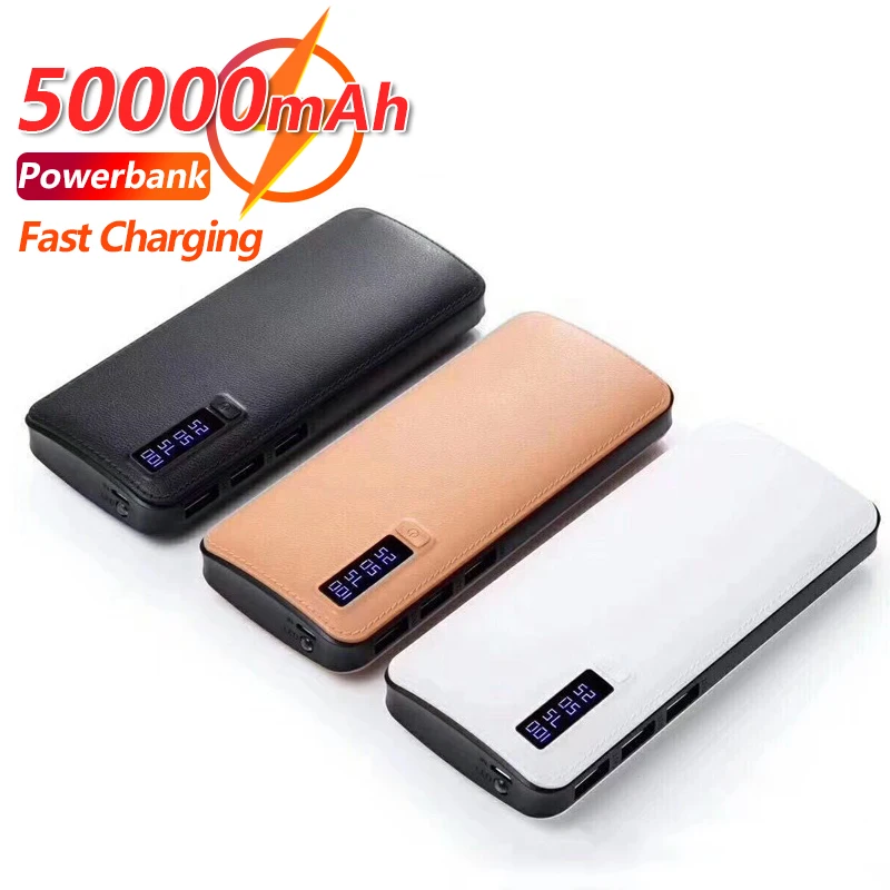 Portable Power Bank 50000mAh External Battery Charger Leather Texture with 3 USB Digital Display Flashlight for Xiaomi Samsung
Portable Power Bank 50000mAh External Battery Charger Leather Texture with 3 USB Digital Display Flashlight for Xiaomi Samsung